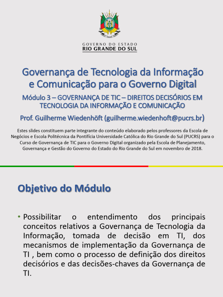 Governança de TIC no Governo Digital | PDF | Governança | Tecnologia da ...