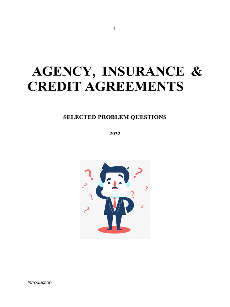 Legal Problem Questions on Insurance Law | PDF | Banks