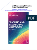 Teaching and Researching Motivation 3Rd Edition Zoltan Dornyei Online Ebook Texxtbook Full Chapter PDF