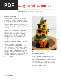 Winding Road Crochet - Lindsey Dale - Crochet Sunflower Gnome