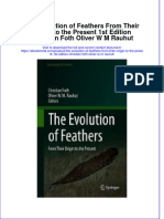 Ebook The Evolution of Feathers From Their Origin To The Present 1St Edition Christian Foth Oliver W M Rauhut Online PDF All Chapter