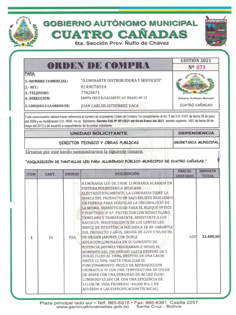 Orden de Compra | PDF