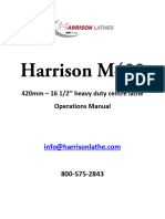 420mm - 16 1/2'' Heavy Duty Centre Lathe Operations Manual