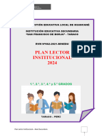 PLAN LECTOR INSTITUCIONAL 2024 - NIVEL SECUNDARIA - 1.° A 5.° GRADO