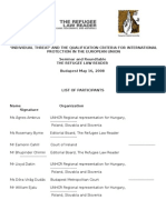 Participation List Budapest