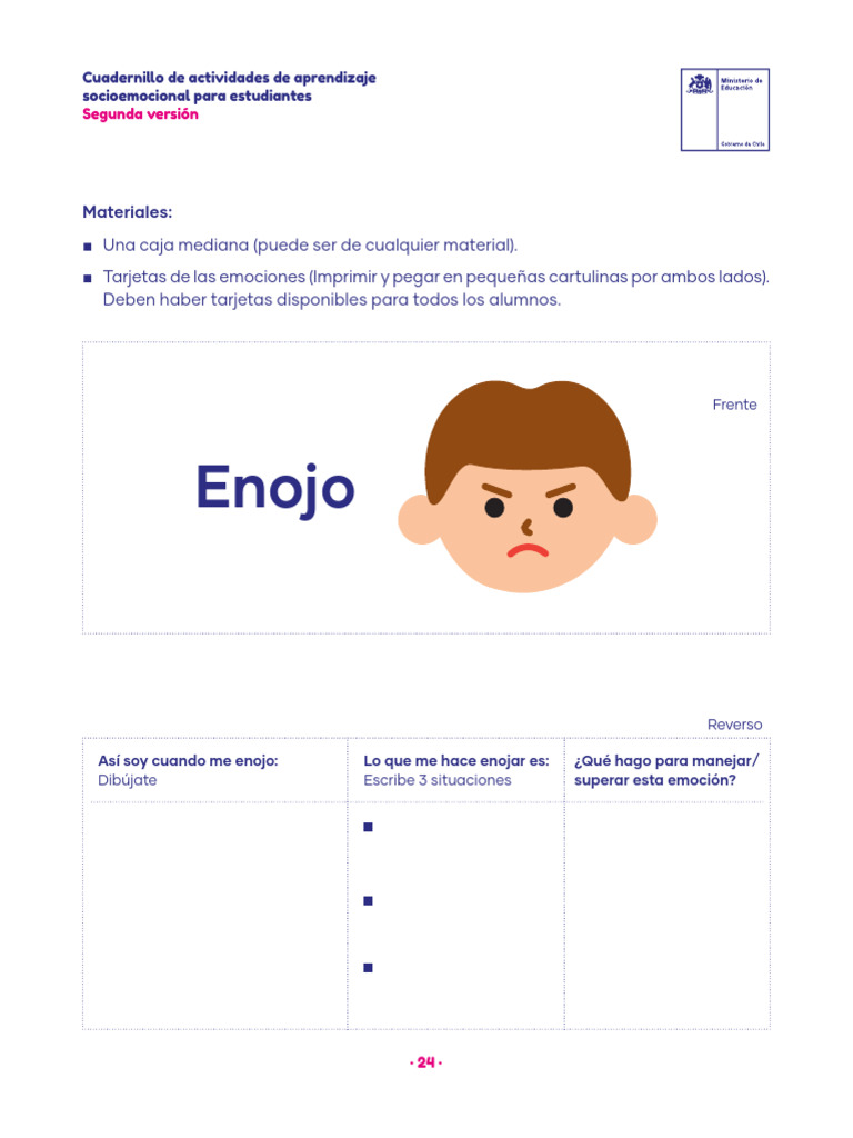 Cuadernillo Actividades | PDF | Las emociones | Sicología