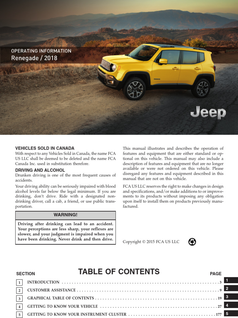 Jeep Renegade Owners Manual | PDF