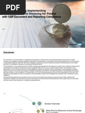 SAP Document and Reporting Compliance - Poland E-invoices