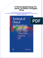 Download Textbook Of Clinical Epidemiology For Medical Students 1St Edition Chongjian Wang online ebook  texxtbook full chapter pdf 