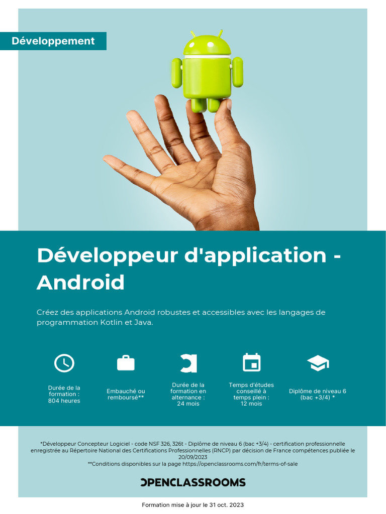 Formation Développeur d'Applications Android | PDF | Android (Système d ...
