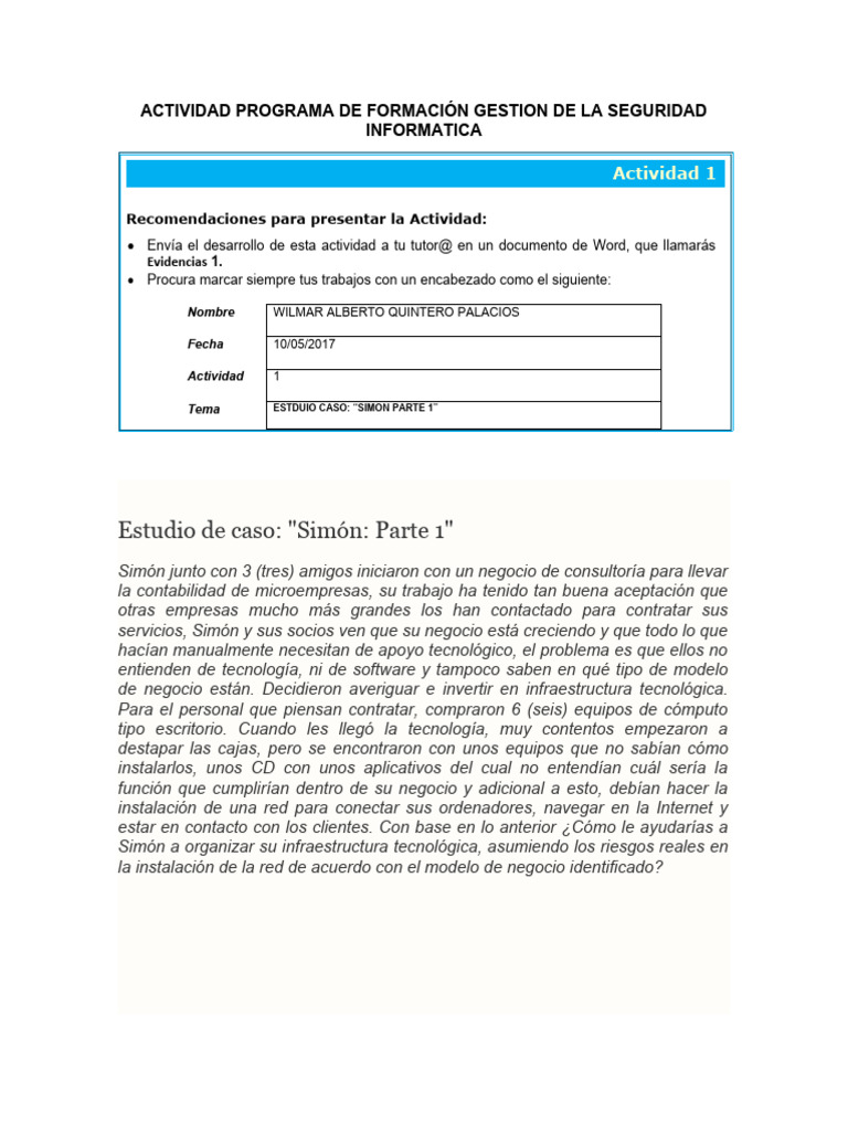 Actividad Programa de Formación Gestion de La Seguridad Informatica ...