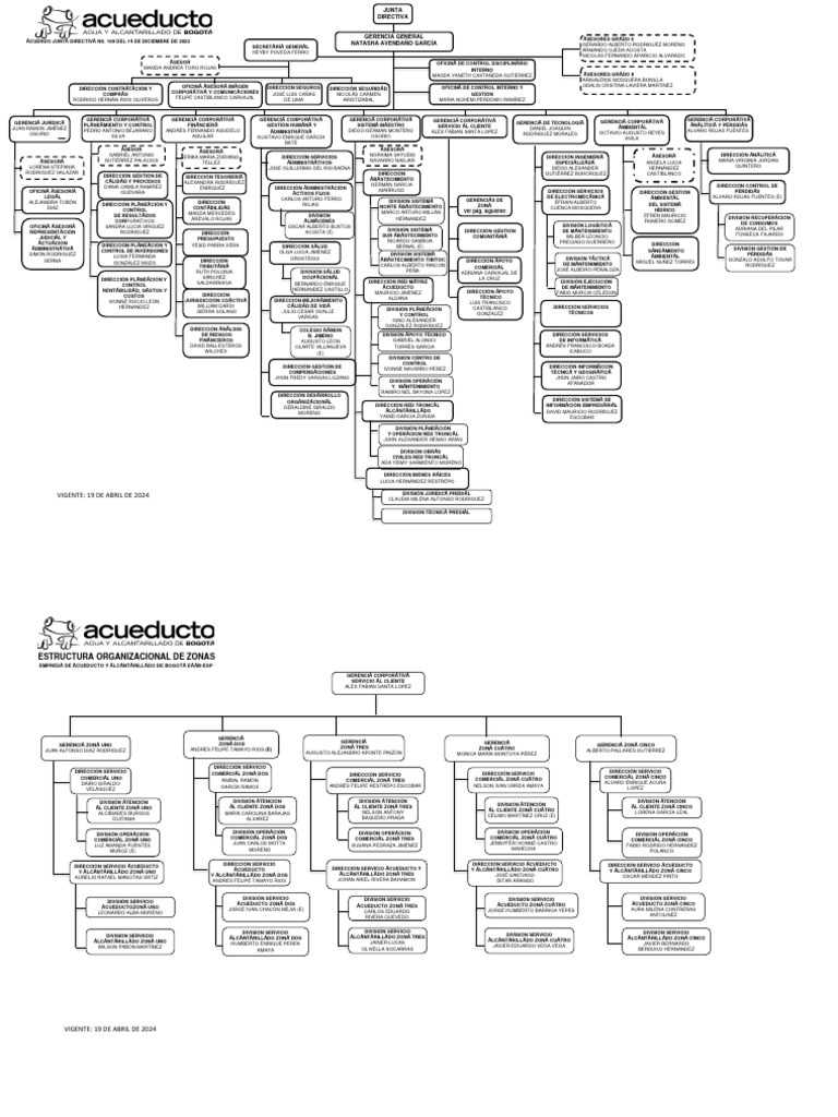 Estructura Organizacional EAAB 2024 | PDF