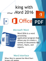 Working With MS Word 2016-1-1 2