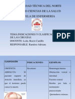 Indicaciones y Clasificación de Las Cirugías