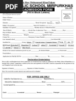 Admission Form
