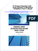 Ebook Renewable Energy Integration With Building Energy Systems A Modelling Approach 1St Edition V S K V Harish Online PDF All Chapter