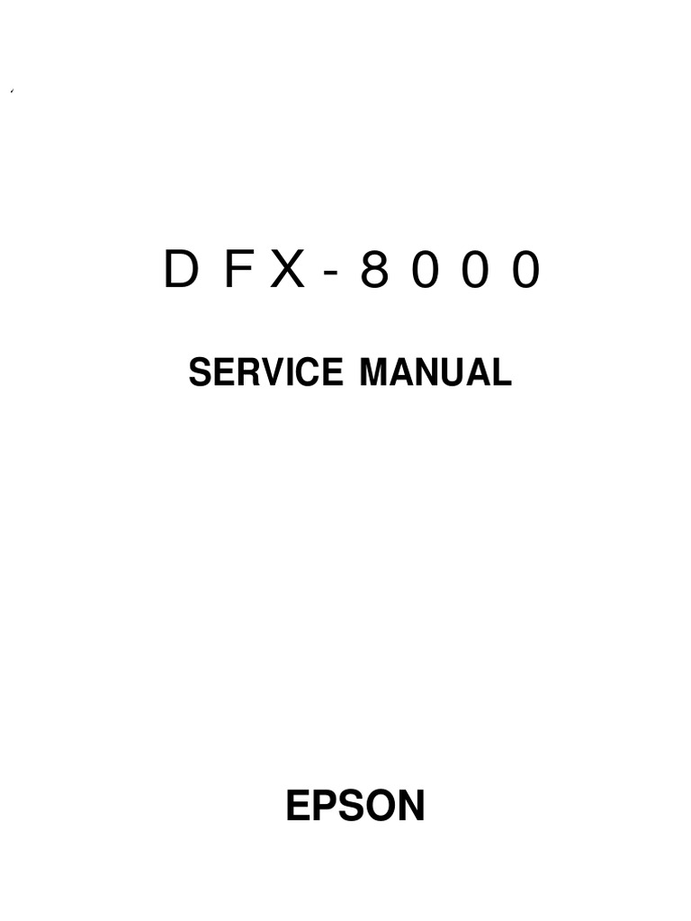 Dfx-8000 Service Manual | PDF | Office Equipment | Computing