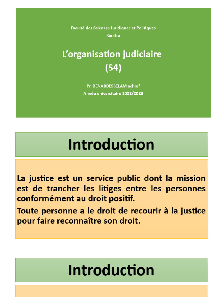 Organisation judiciaire au Maroc S4 | PDF | Justice | Crime et violence