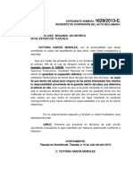 Escrito Solicitando Devoluci+ N de Billete de Dep+ Sito Amparo Victoria Garc+¡a Morales.