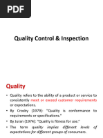 Quality Control and Inspection