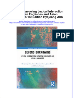 Full Ebook of Beyond Borrowing Lexical Interaction Between Englishes and Asian Languages 1St Edition Hyejeong Ahn Online PDF All Chapter