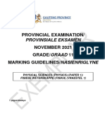 Grade 11 Provincial Examination Physical Sciences P1 (English and Afrikaans) November 2021 Possible Answers