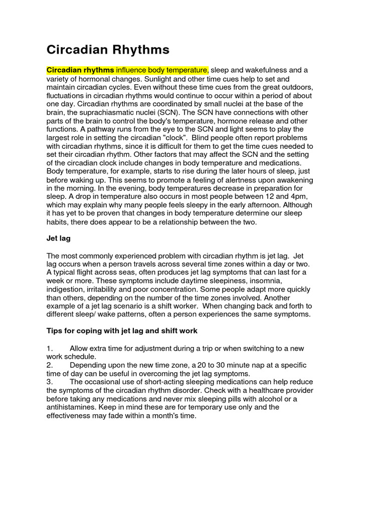 Circadian Rhythms | PDF | Sleep | Circadian Rhythm