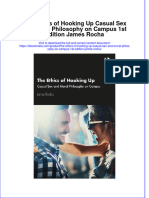 Ebook The Ethics of Hooking Up Casual Sex and Moral Philosophy On Campus 1St Edition James Rocha Online PDF All Chapter