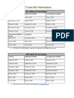 24 25 act and sat information