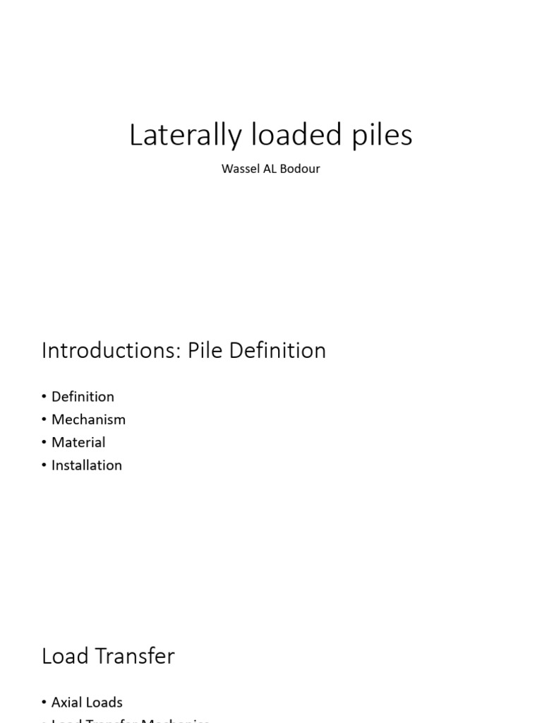 Lateral Piles Pdf Deformation Engineering Nonlinear System