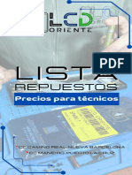 Lista de Repuestos LCD ORIENTE 09-04-24