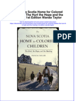 Ebook The Nova Scotia Home For Colored Children The Hurt The Hope and The Healing 1St Edition Wanda Taylor Online PDF All Chapter