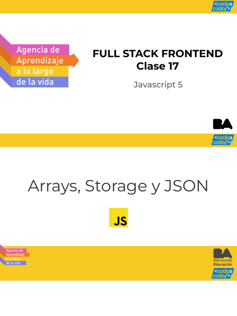 Arrays y JSON en JavaScript | PDF | Algoritmos y Estructuras de Datos ...