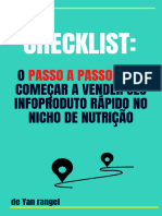 Checklist - O Passo A Passo para Começar A Vender Seu Infoproduto No Nicho de Nutrição