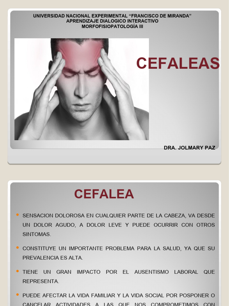 CEFALEA | PDF | Dolor de cabeza | Migraña