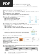 Ficha de Trabalho - Densidade