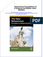 Download ebook The New Behaviorism Foundations Of Behavioral Science 3Rd Edition John Staddon online pdf all chapter docx epub 