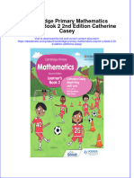 Full Ebook of Cambridge Primary Mathematics Learner S Book 2 2Nd Edition Catherine Casey Online PDF All Chapter