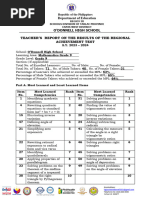 Teachers Report On The Regional Achievement Test RAT 2024