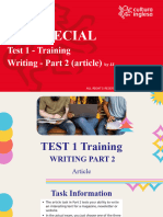 Copy of First Trainer 2 - Test 1 Writing Part 2 (article)