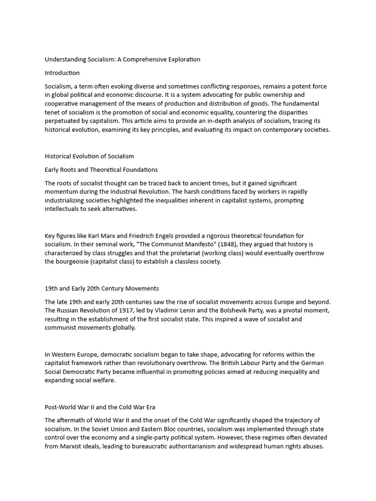 Socialism Pdf Socialism Social Democracy