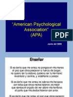 "American Psychological Association" (APA) : Junio Del 2009