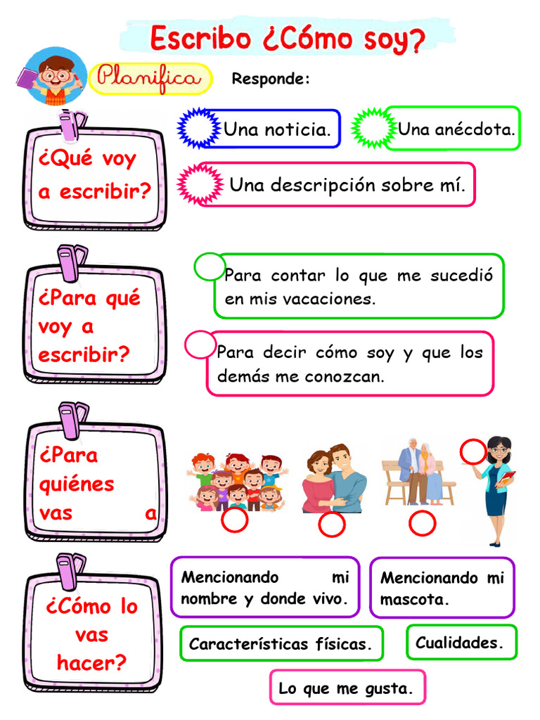 Ficha Escribimos Nuestra Descripción Pdf Artes Del Lenguaje Y