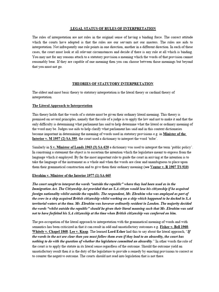The general rules of interpretation pdf statutory interpretation