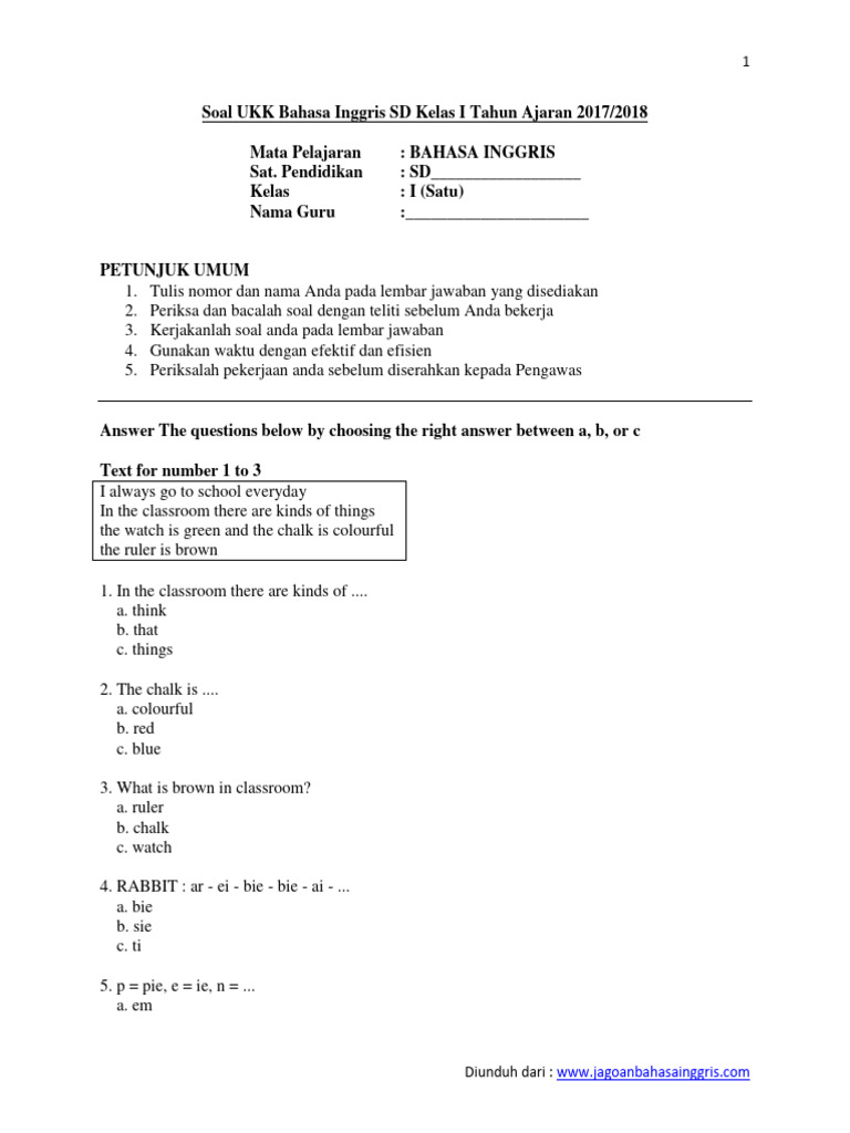 Membuka Gerbang Kematangan Akademis: Panduan Lengkap Ujian Kenaikan Kelas (UKK) Siswa Kelas 1 SD