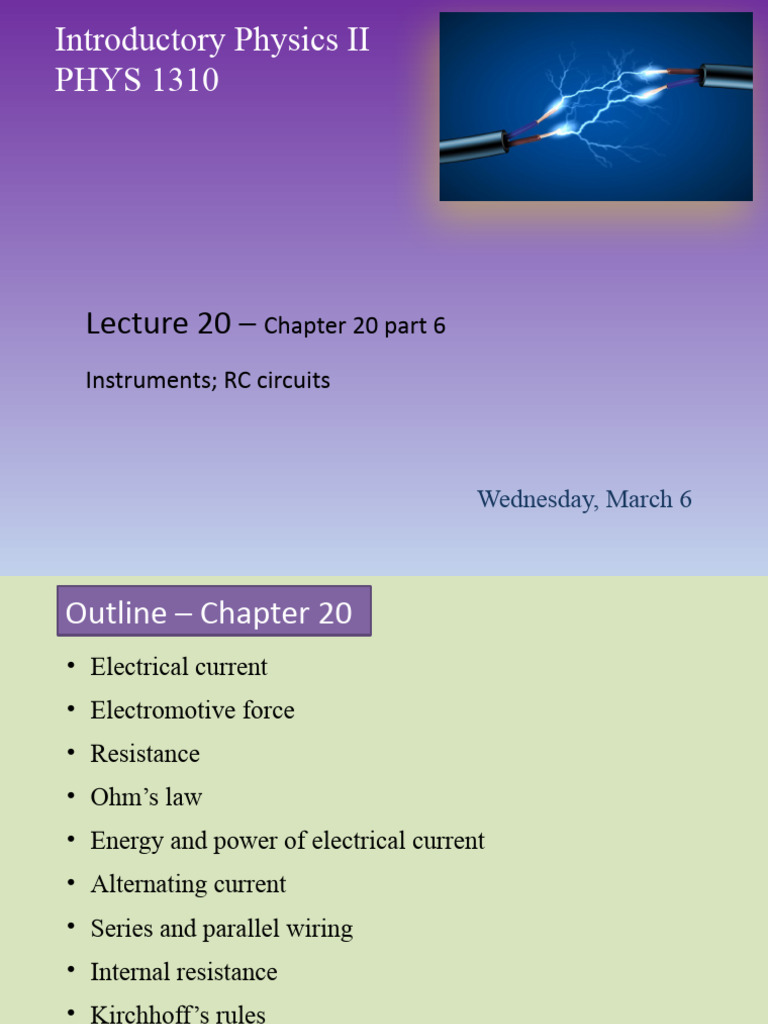 Lecture 20 - Chapter 20 Part 6 | PDF | Series And Parallel Circuits ...