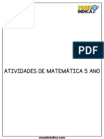 Atividades de Matemática 5 Ano