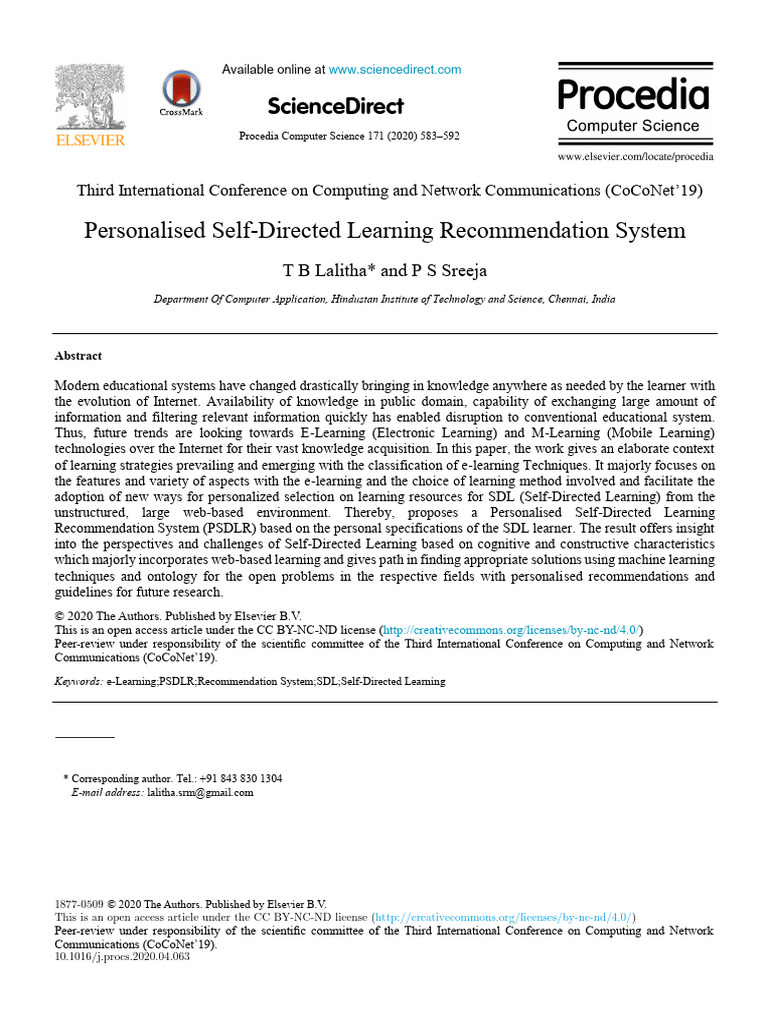Personalized Learning Recommendation System | PDF | Educational ...