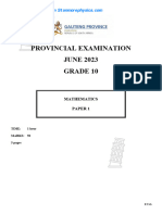 GP Maths Grade 10 June 2023 P1 and Memo