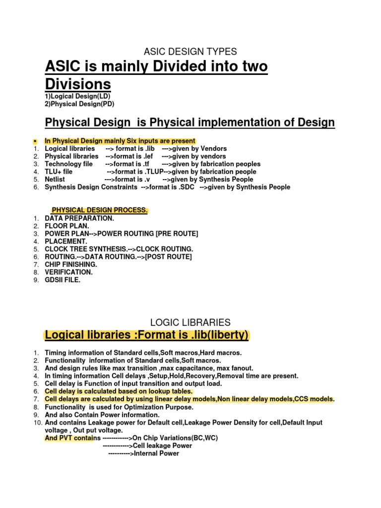 ASIC Physical Design Overview | PDF | Electronic Circuits | Electronics